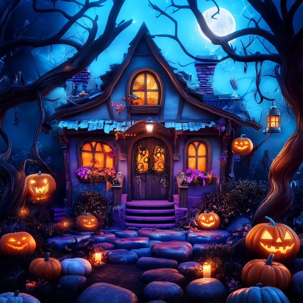 Halloween Backdrops Enchanted Witch Cottage Backdrop UK LXX58-46