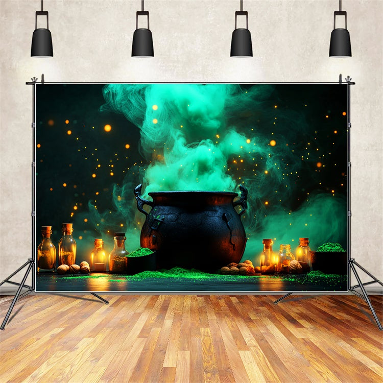 Halloween Photo Backdrops Mist Witch Cauldron Backdrop UK LXX58-6