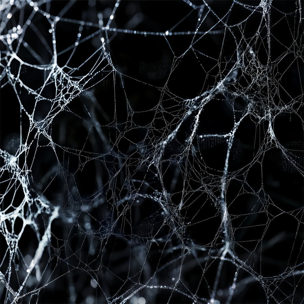 Halloween Backdrop Midnight Spider Web Net Backdrop UK LXX58-9