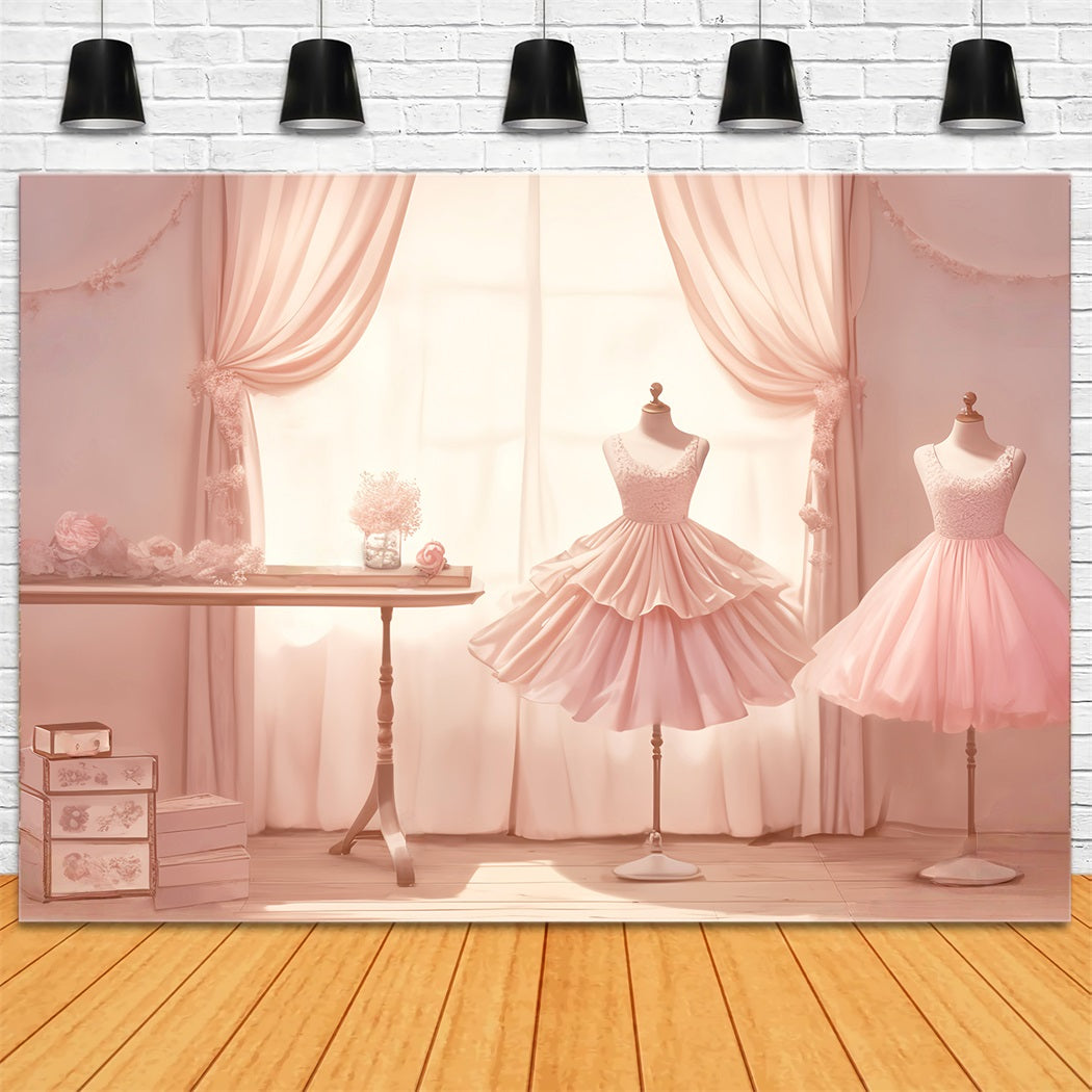Dance Backdrop Pink Dress Mannequin Display Photography Dance Backdrop UK LXX59-1