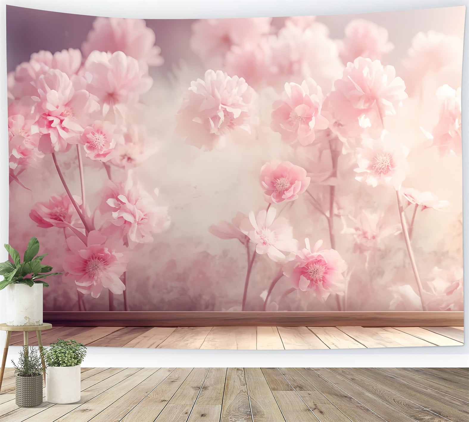 Abstract Backdrop Blush Cherry Blossom Bloom Photography Dance Backdrop UK LXX59-27