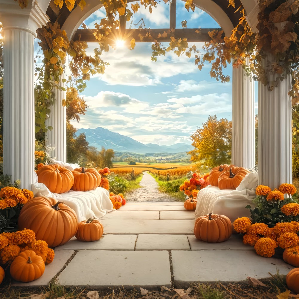 Rustic Backdrop Mountain View Fall Decor Autumn Backdrop for Pictures UK LXX59-277