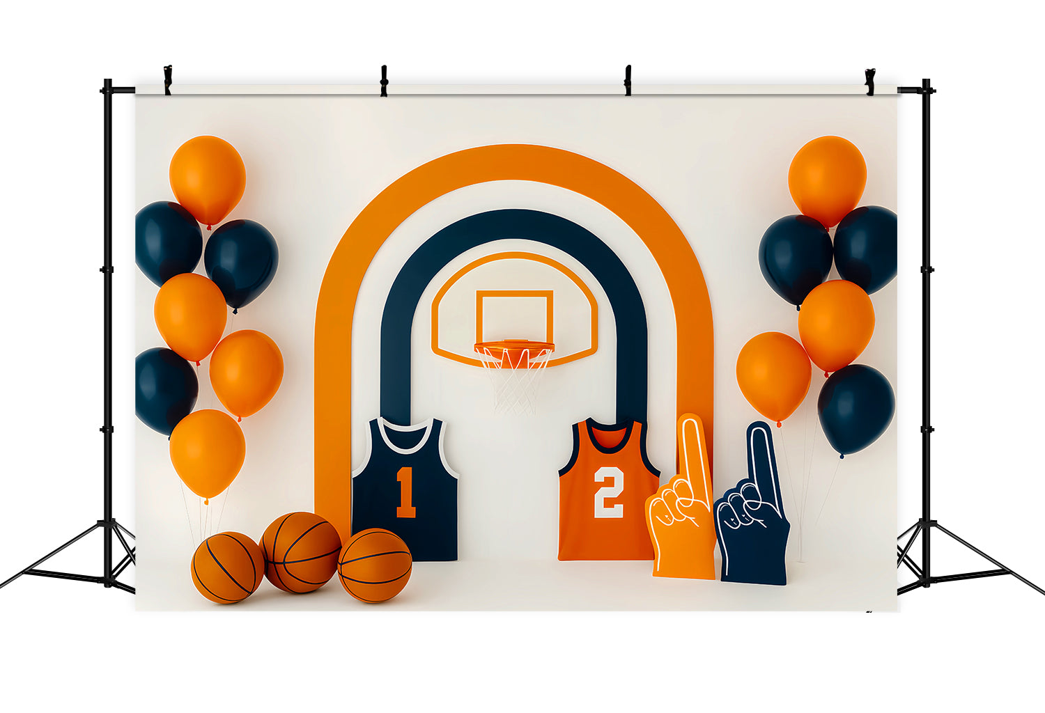 Sports Backdrop Orange Blue Basketball Display Basketball Backdrop UK LXX59-305