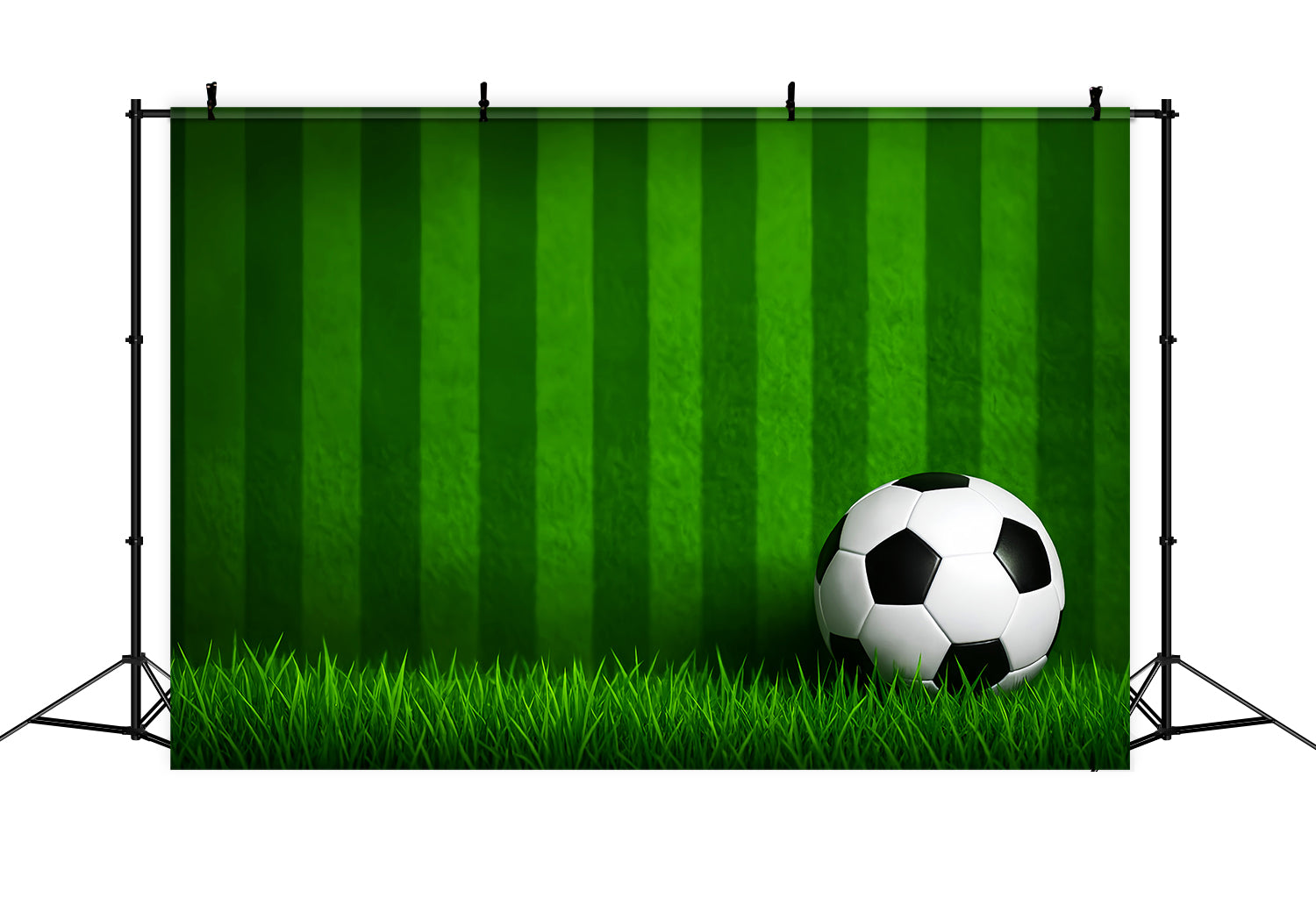 Soccer Backdrops Striped Grass Soccer Ball Sports Backdrops for Photography UK LXX59-331