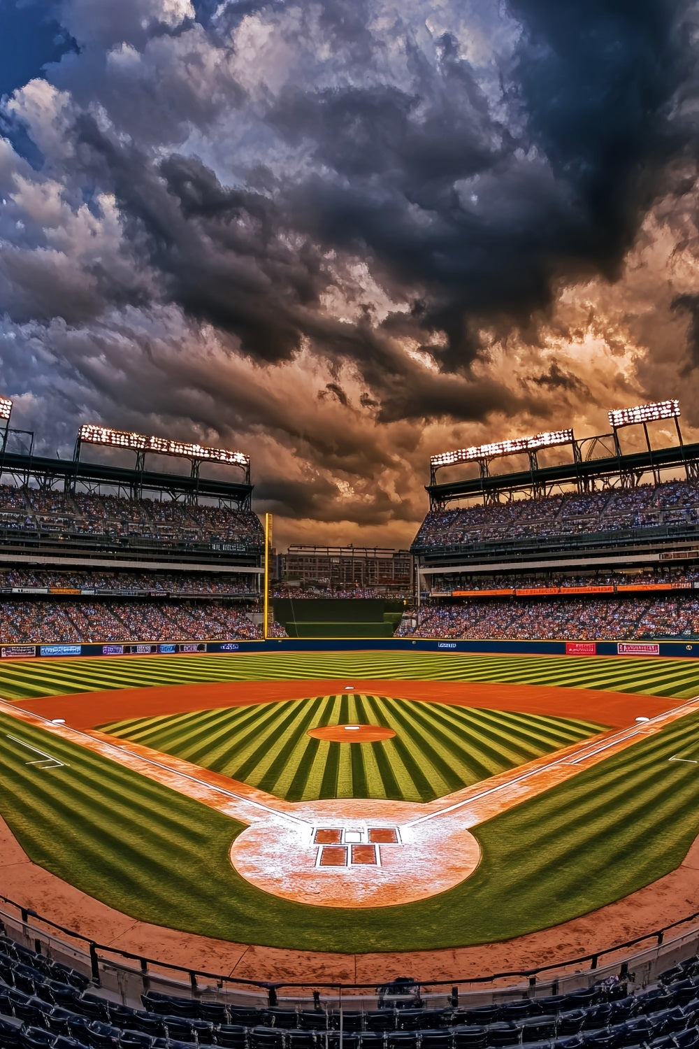 Football Backdrop Baseball Diamond Stadium Lights Soccer Backdrop UK LXX59-334