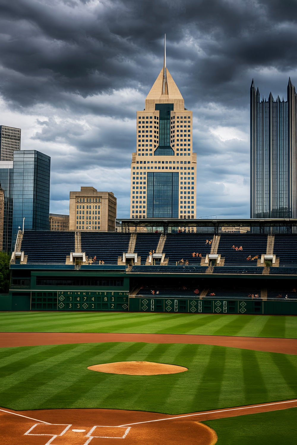 Sports Backdrop City Skyline Baseball Field Baseball Backdrop UK LXX59-339