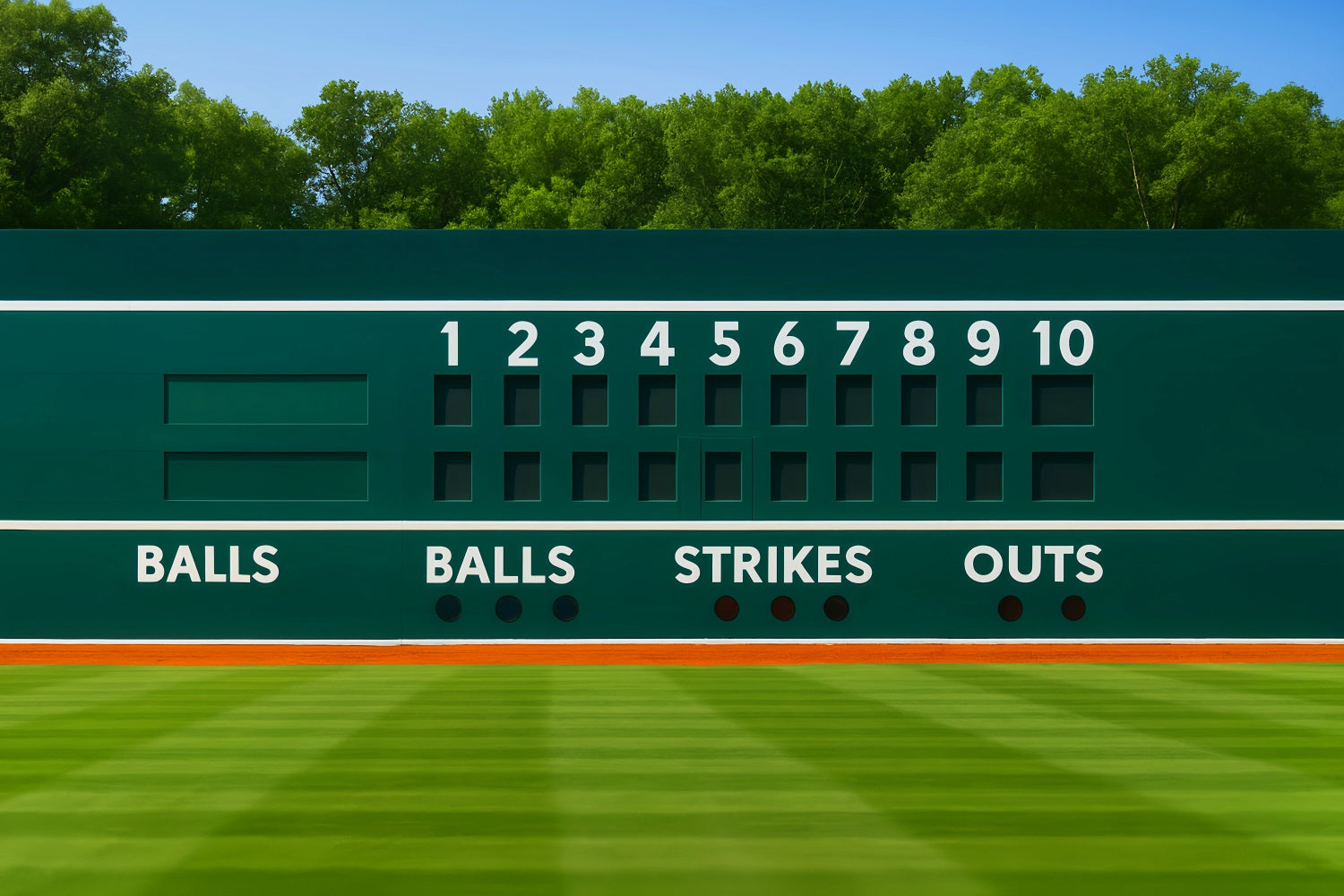 Sports Backdrop Classic Green Baseball Scoreboard Baseball Backdrop UK LXX59-342