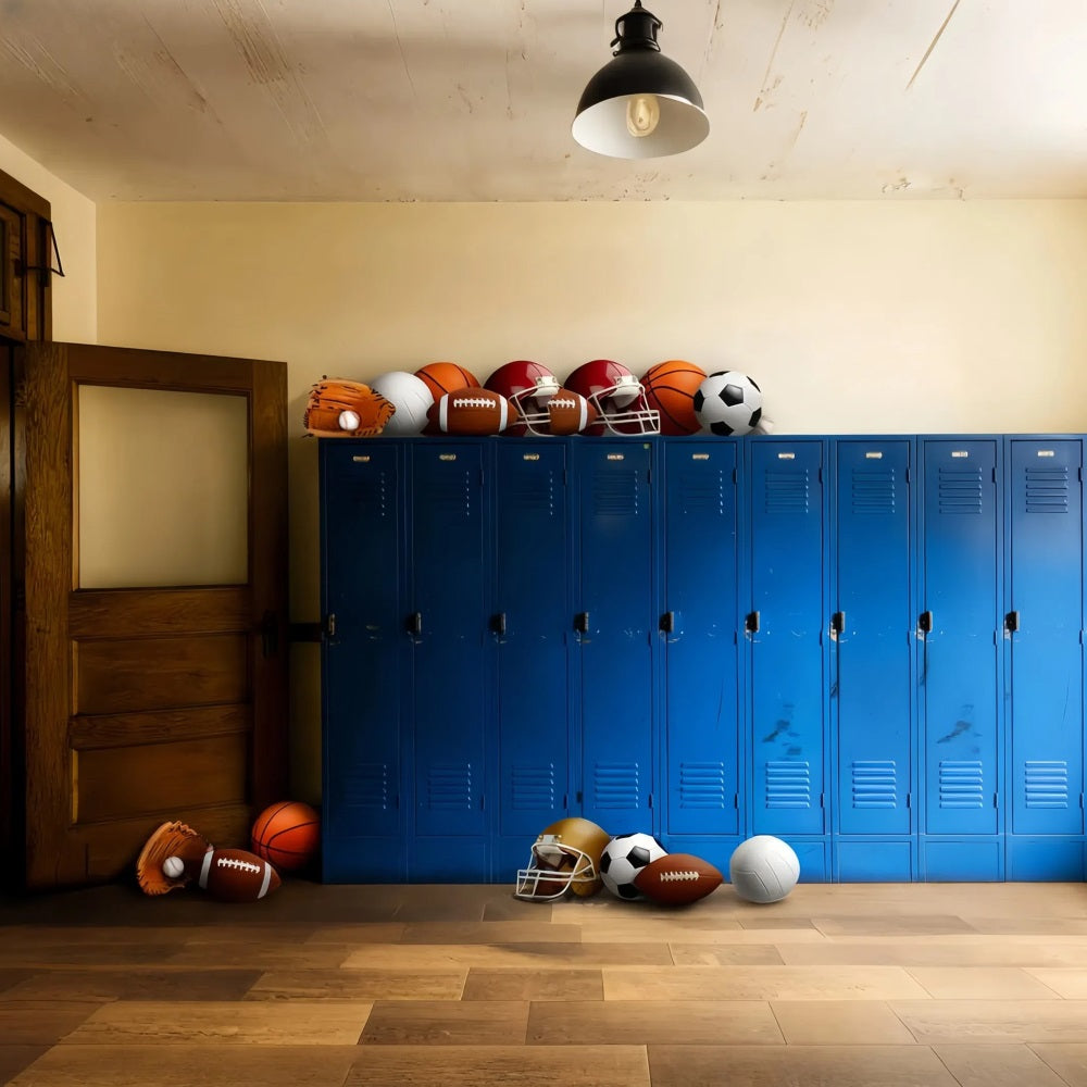 Sports Backdrop Locker Room Sports Equipment Sports Backdrops UK LXX59-343