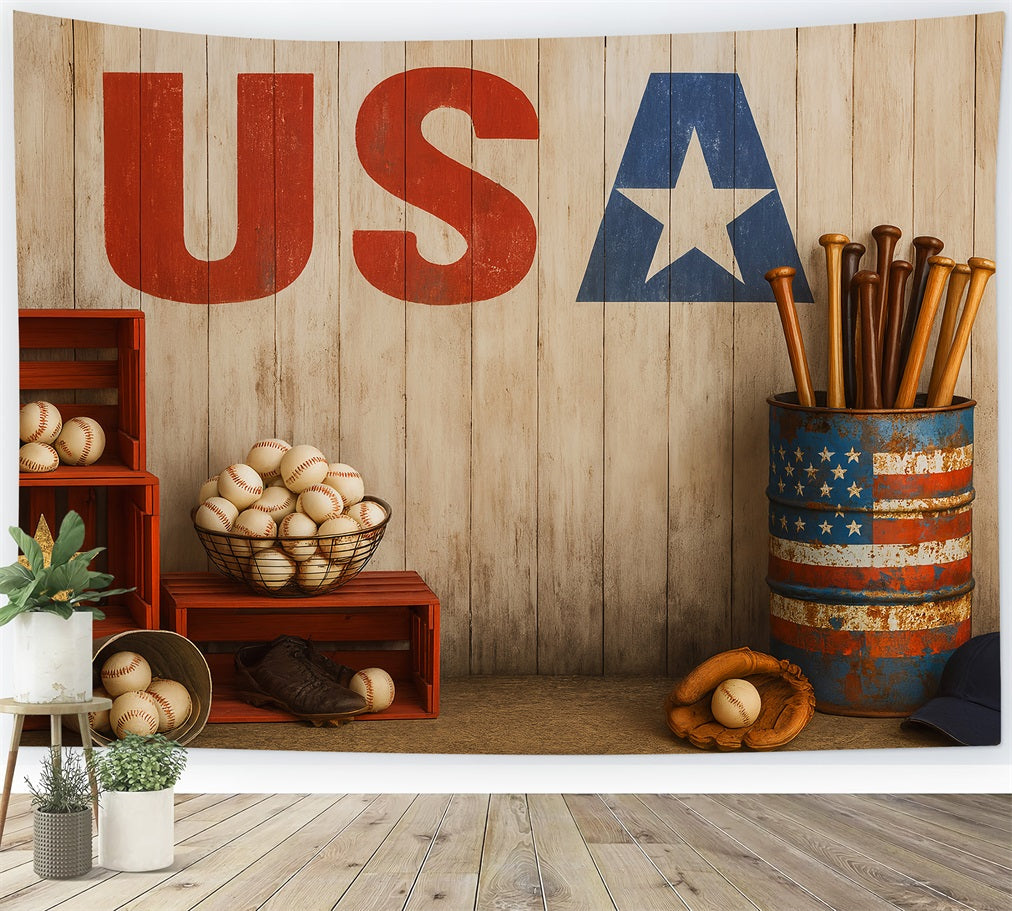 Baseball Backdrop Baseball USA Vintage Setup Sports Backdrops UK LXX59-348