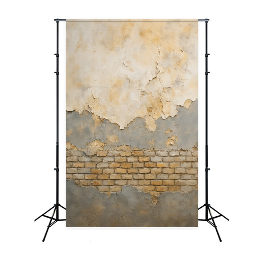 Concrete Photo Backdrop Vintage Cracked Brick Texture Portrait Backdrop UK LXX59-416