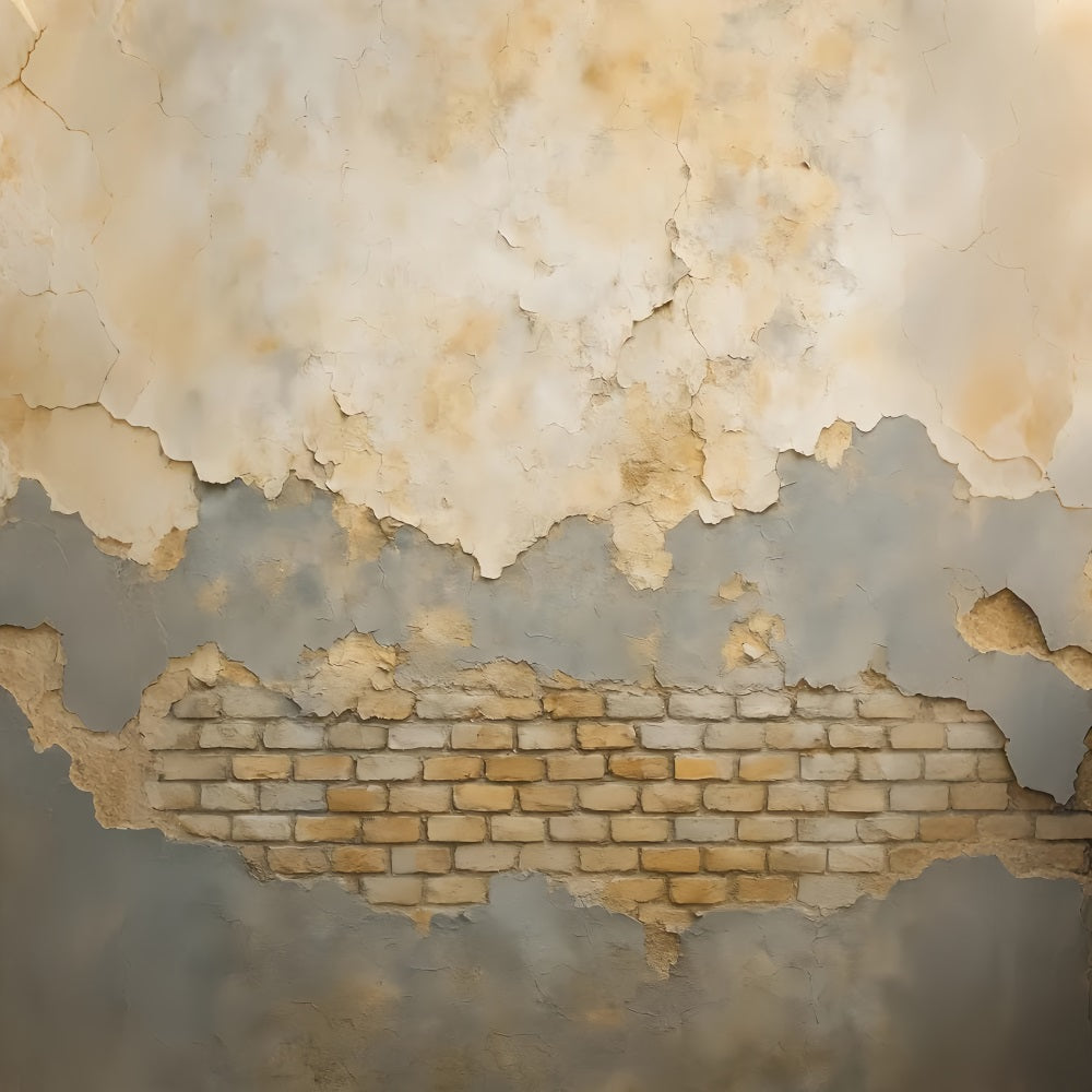 Concrete Photo Backdrop Vintage Cracked Brick Texture Portrait Backdrop UK LXX59-416