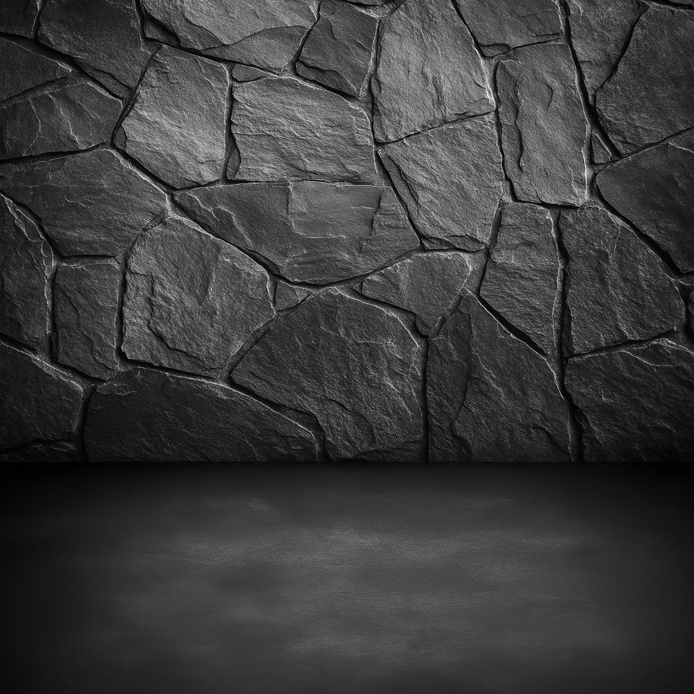 Concrete Wall Backdrop Dark Slate Stone Texture Portrait Backdrops UK LXX59-428