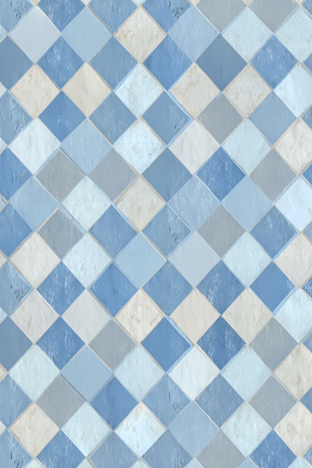 Portrait Studio Backdrop Blue Diamond Tile Pattern Family Portrait Backdrop UK LXX59-438