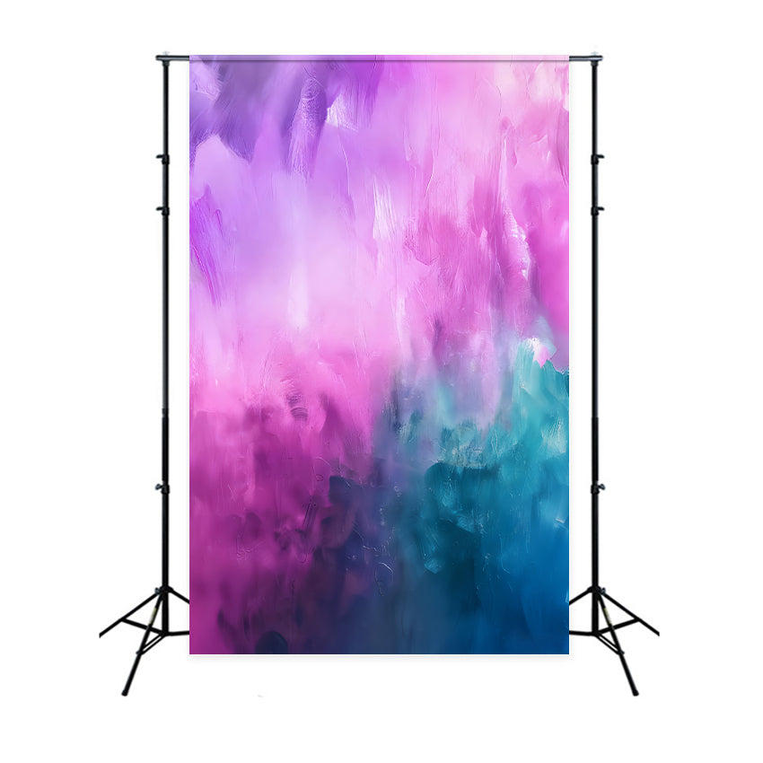 Portrait Backdrops Vibrant Pink Teal Abstract Family Portrait Backdrop UK LXX59-450