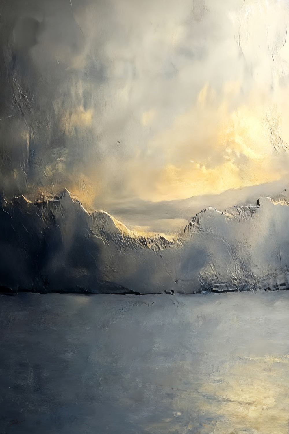 Concrete Backdrop Golden Horizon Mist Landscape Portrait Photography Backdrop UK LXX59-453