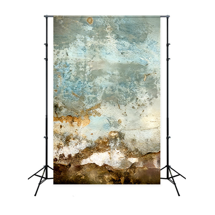 Concrete Wall Backdrop Weathered Blue Earth Texture Portrait Studio Backdrop UK LXX59-456