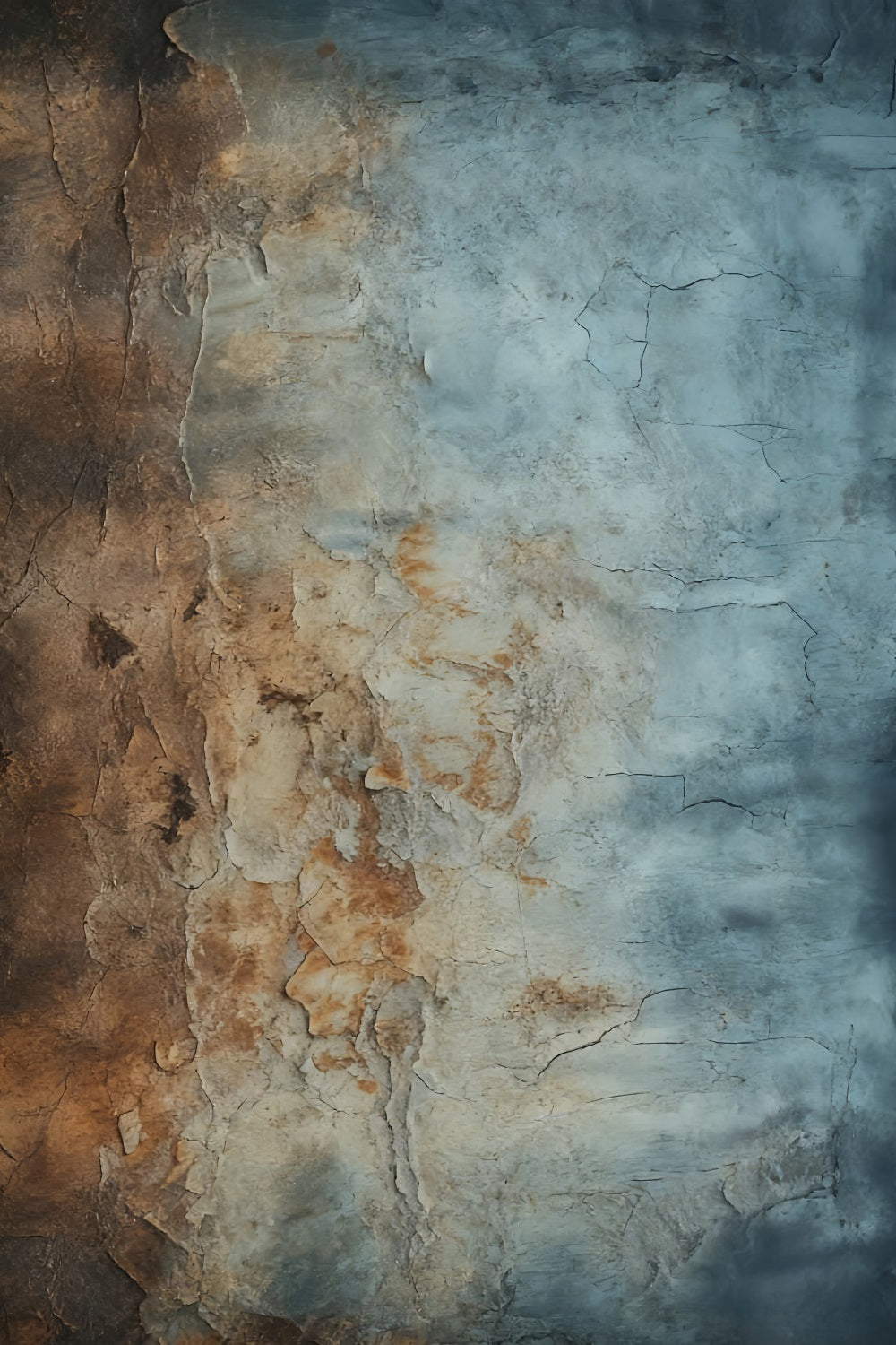 Concrete Backdrop Rustic Brown Blue Texture Portrait Photography Backdrop UK LXX59-462