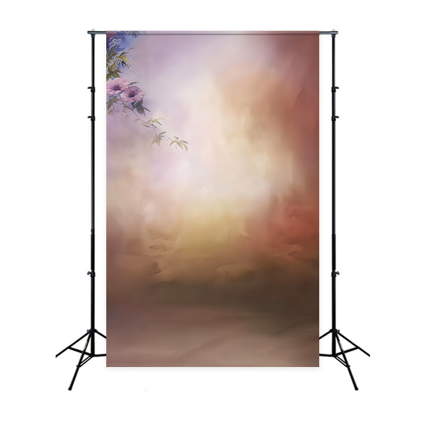 Portrait Backdrop Warm Floral Light Gradient School Portrait Backdrop UK LXX59-467
