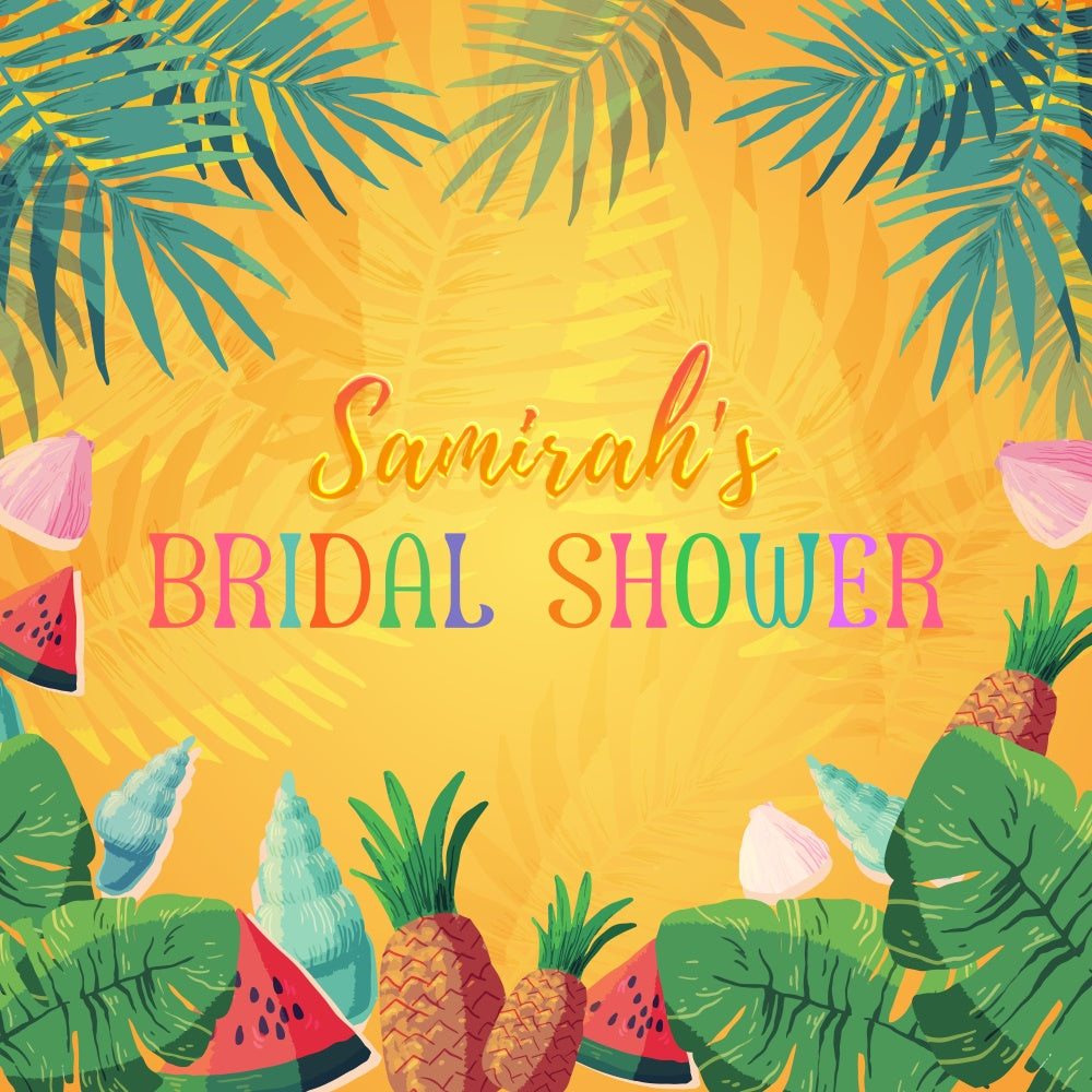 Bridal Backdrop Dreams Illustration Custom Tropical Backdrop UK LXX6-143