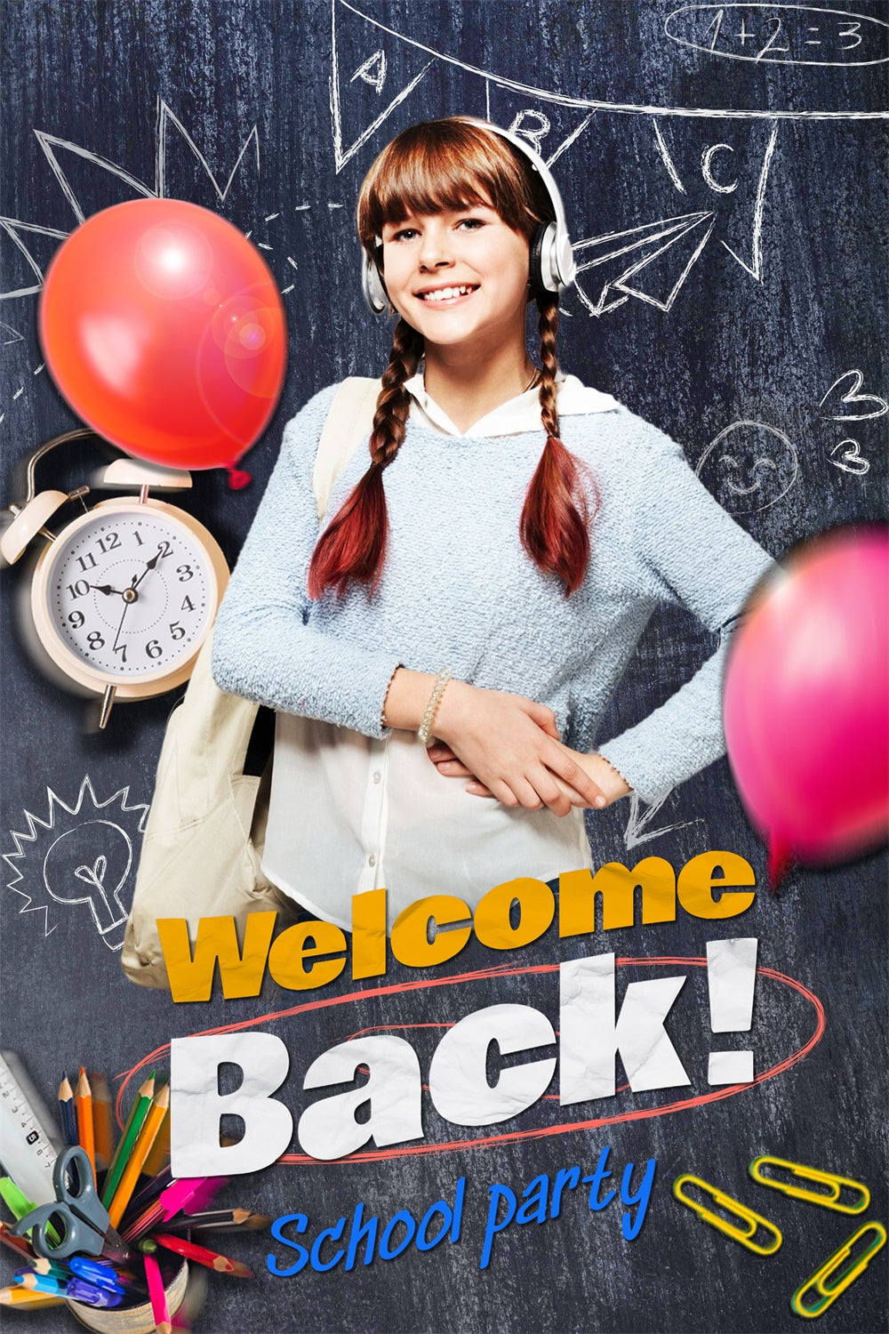 Chalkboard Backdrop Chalkboard Welcome Party Custom Backdrop UK LXX6-35