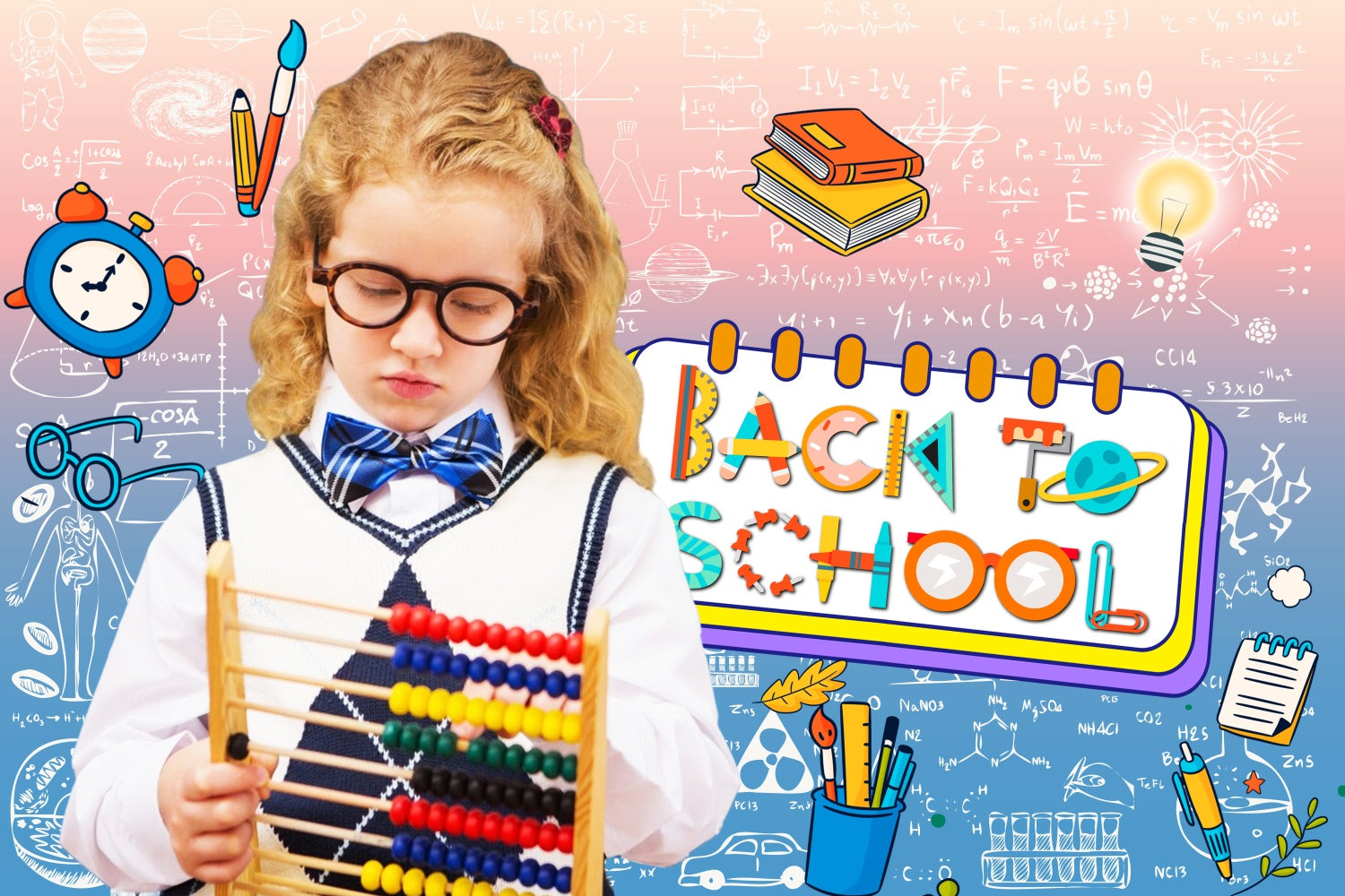 School Photo Backdrops Math Magic Learning Custom Backdrop UK LXX6-36
