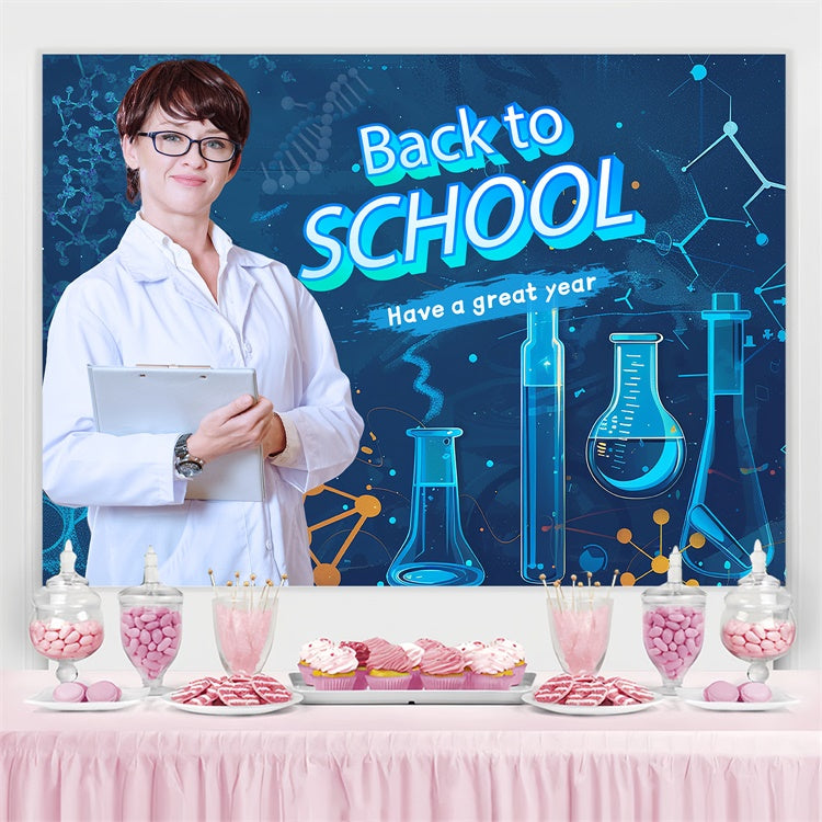 Chemistry Backdrop Blue Lab Learning Personalized Backdrop UK LXX6-41