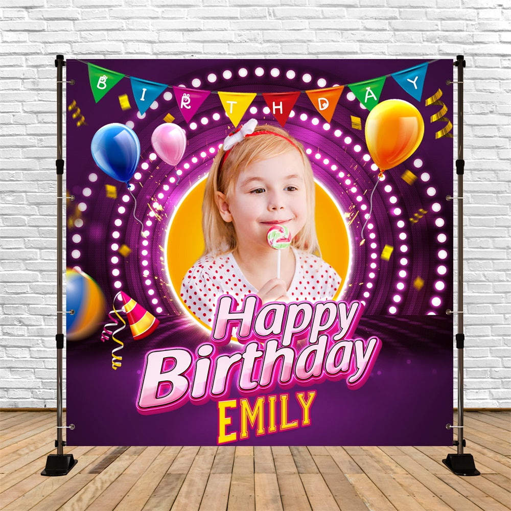 Backdrop For Birthday Party Colorful Stage Balloon Backdrop UK LXX6-58