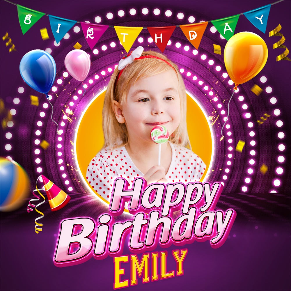 Backdrop For Birthday Party Colorful Stage Balloon Backdrop UK LXX6-58