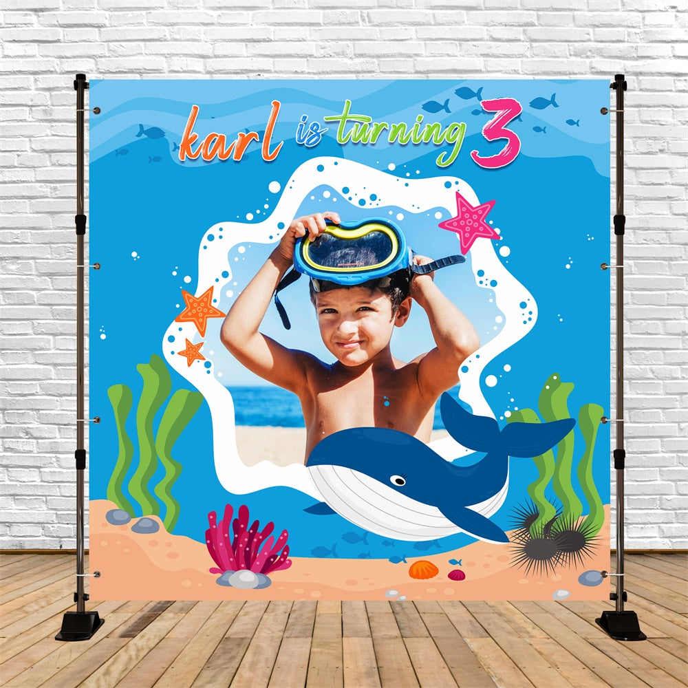 Personalized Birthday Backdrop Ocean Explorer 3rd Backdrop UK LXX6-64