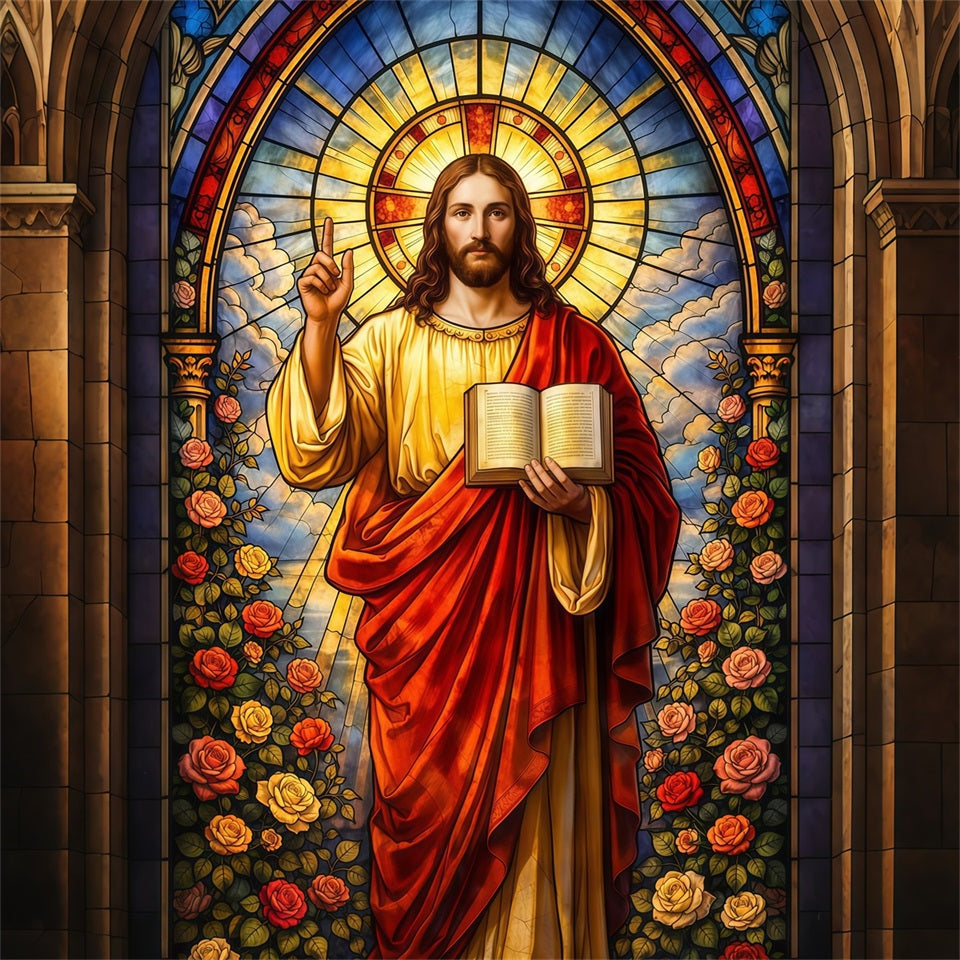 Christian Easter Backdrop Jesus Gospel He Is Risen Easter Backdrop Photography UK LXX61-148