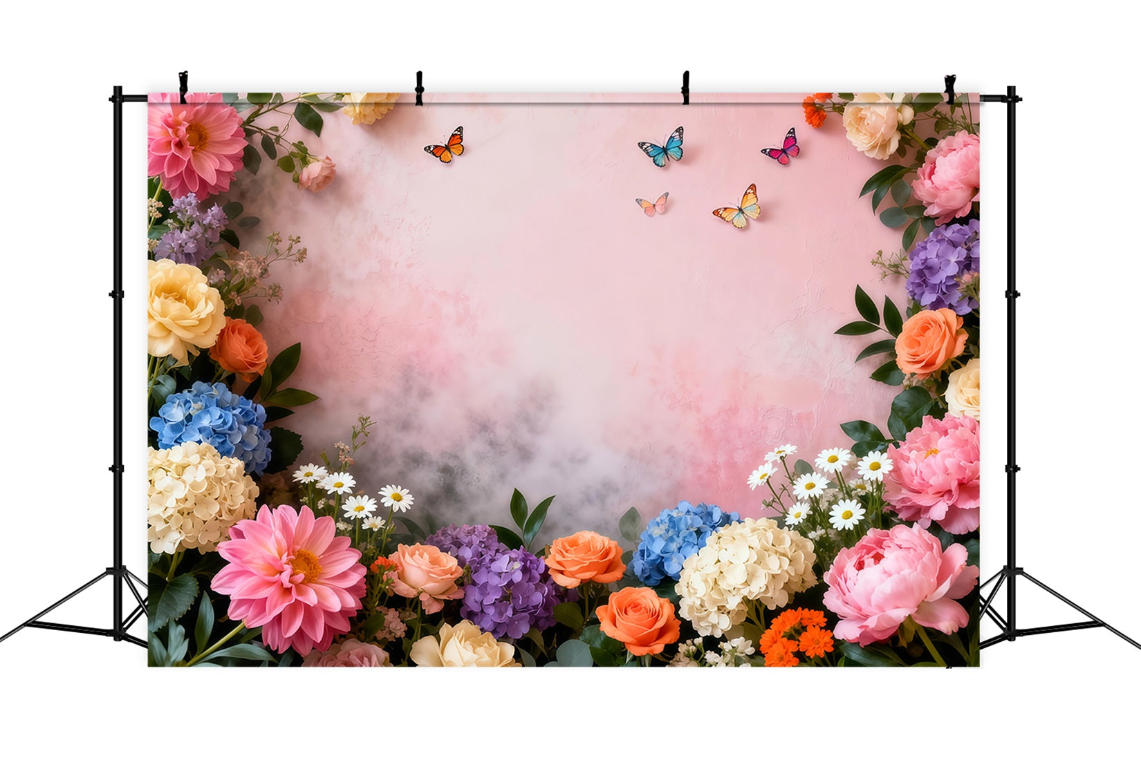 Butterfly Backdrop Pastel Bloom Butterfly Frame Spring Backdrop UK LXX61-151