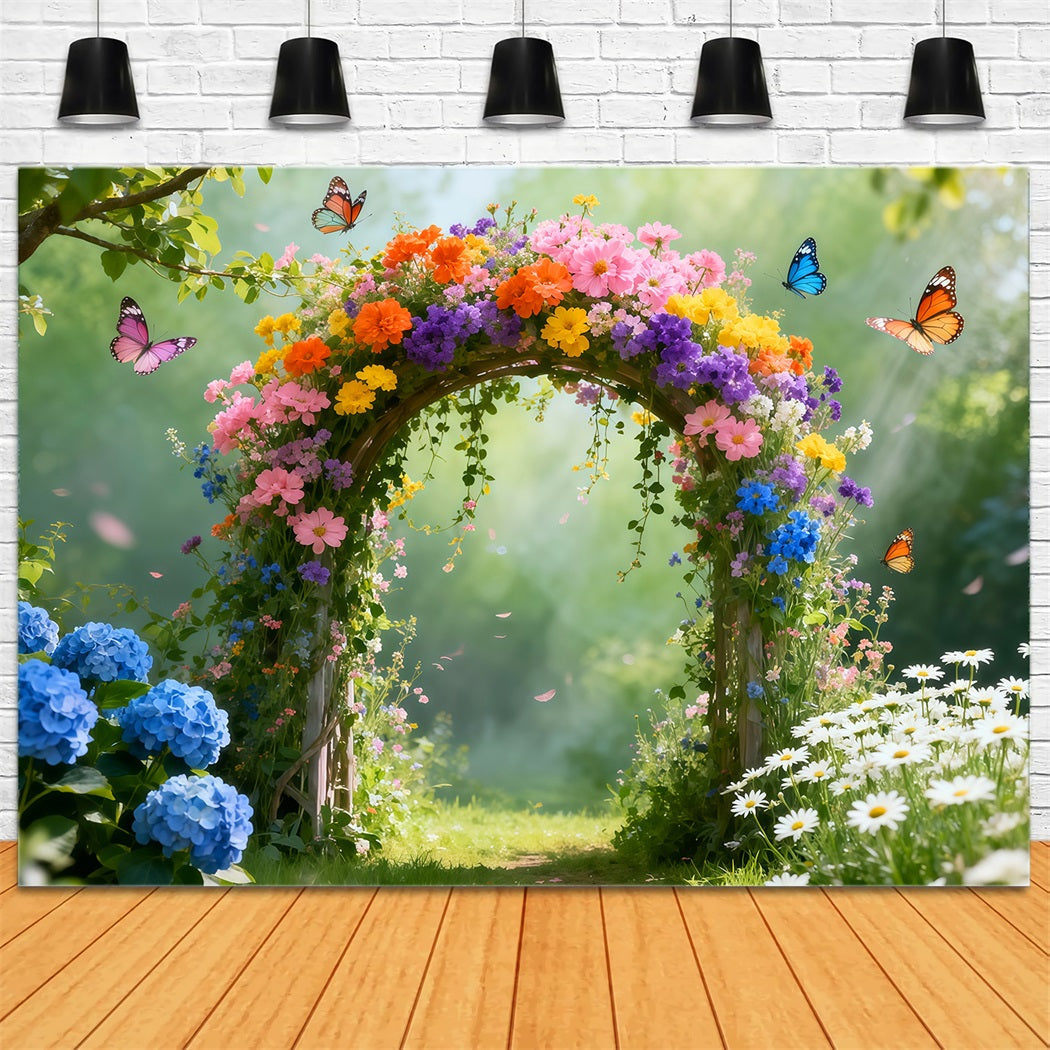 Butterfly Backdrops Wildflower Arch Meadow Forest Spring Backdrop Ideas UK LXX61-161