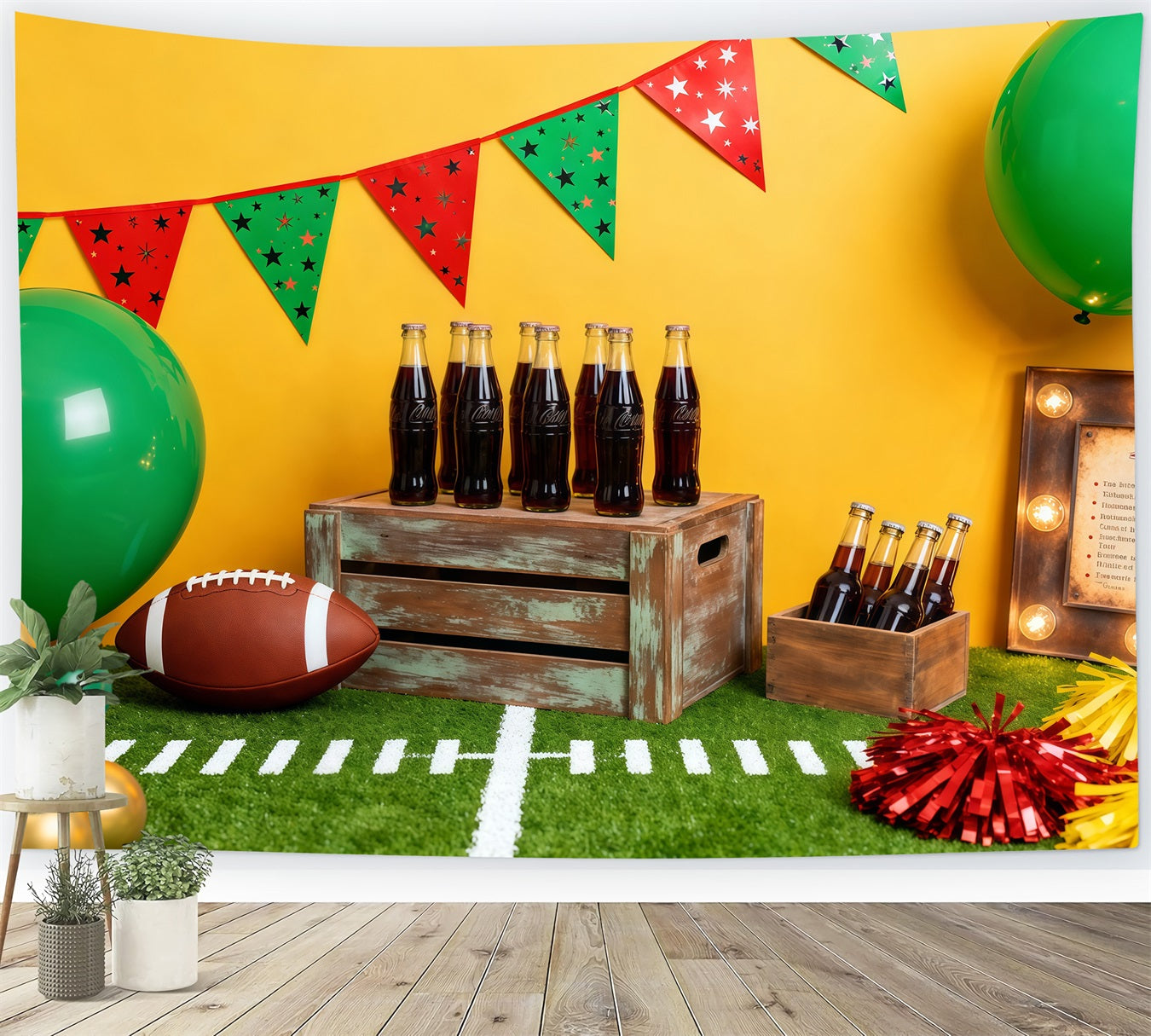 Football Photo Backdrop Game Day Tailgate Decor Sports Photo Backdrops UK LXX61-227