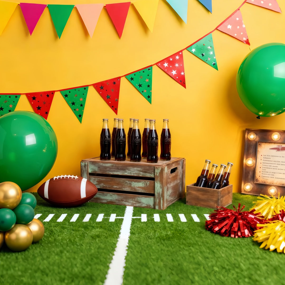 Football Photo Backdrop Game Day Tailgate Decor Sports Photo Backdrops UK LXX61-227