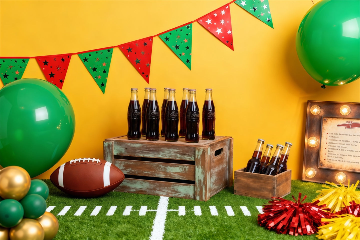 Football Photo Backdrop Game Day Tailgate Decor Sports Photo Backdrops UK LXX61-227