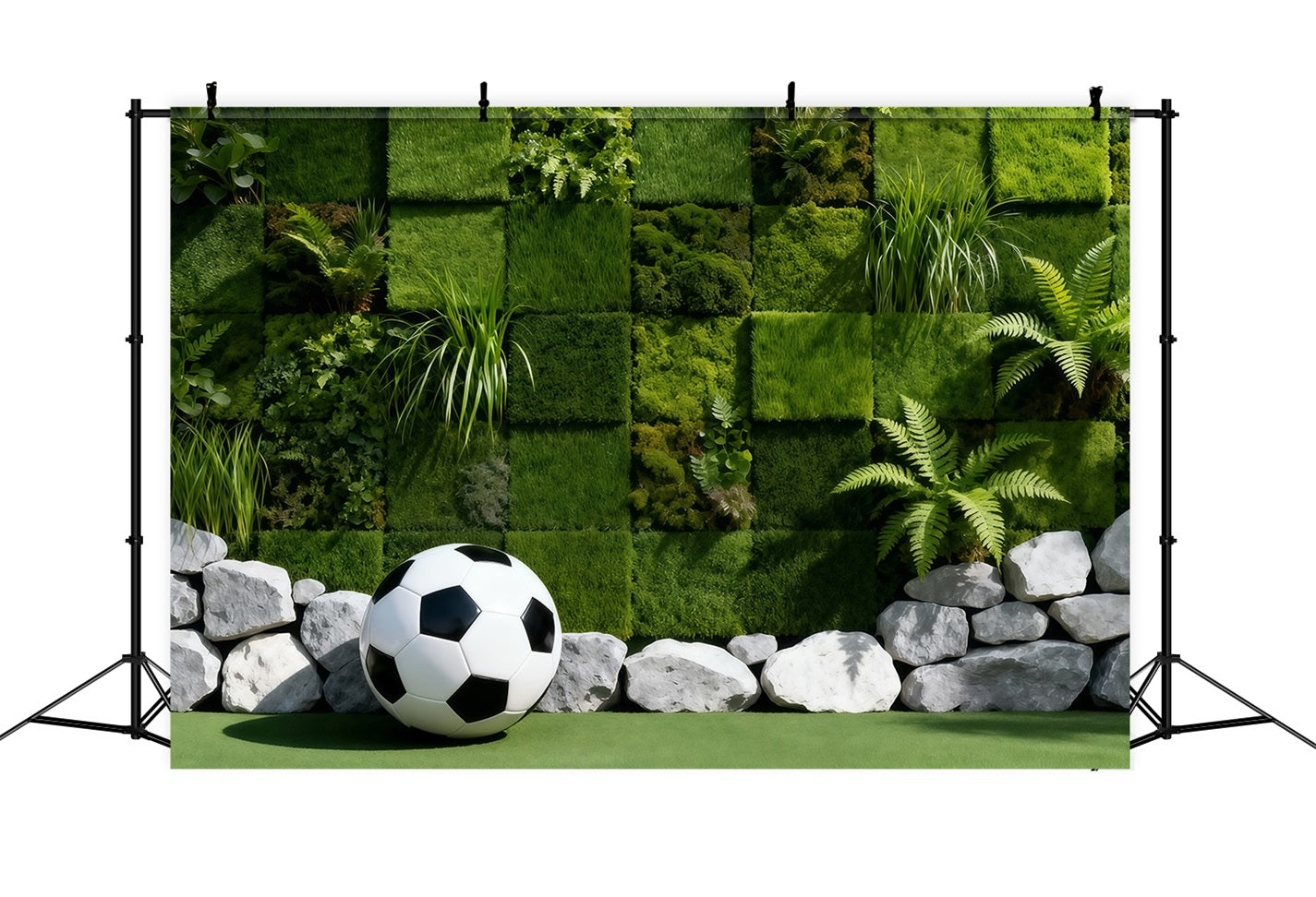 Soccer Photography Backdrop Moss Wall Green Texture Sports Backdrops For Photography UK LXX61-230