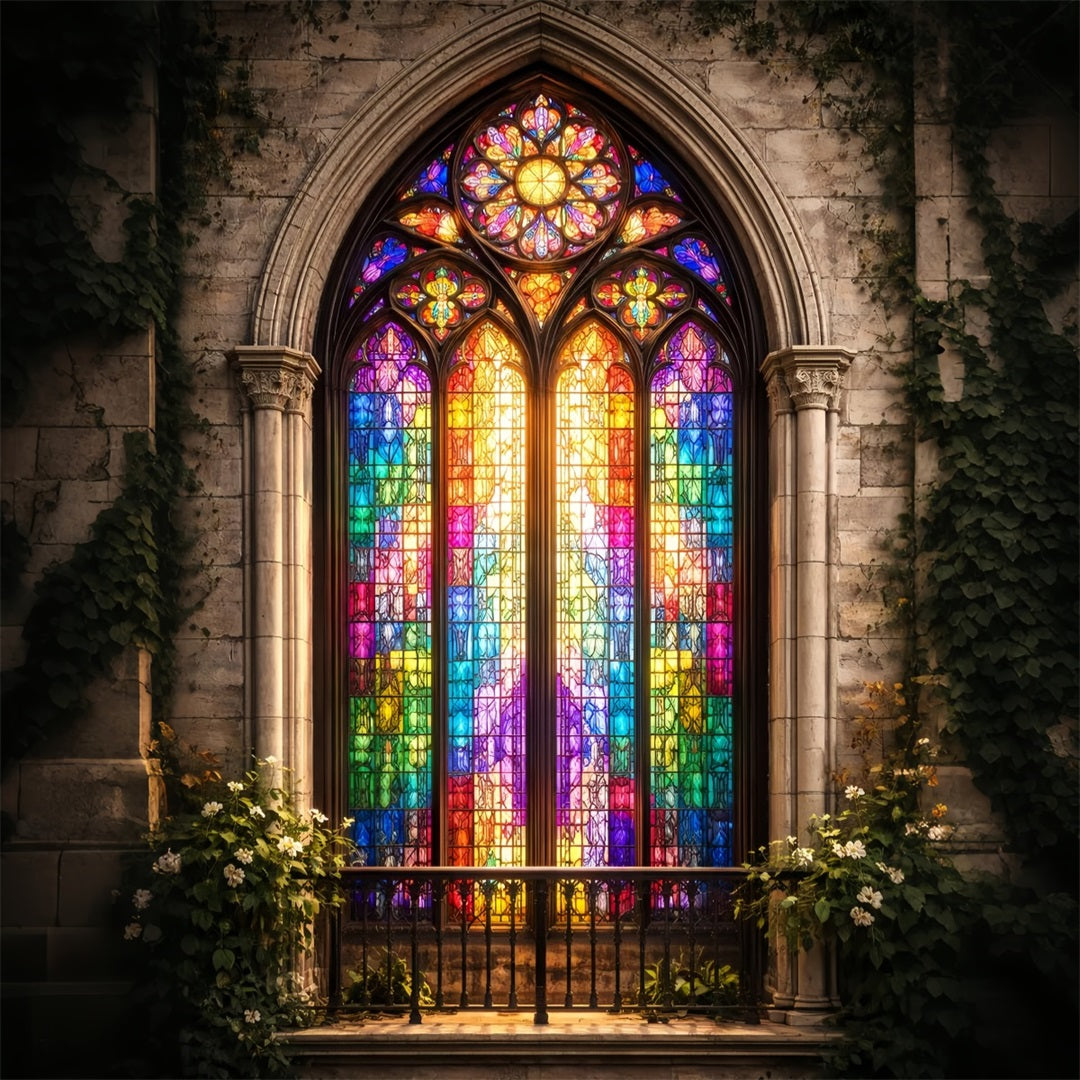 Easter Backdrop Ideas For Church Radiant Gothic Stained Glass Window Easy Easter Backdrop UK LXX61-51
