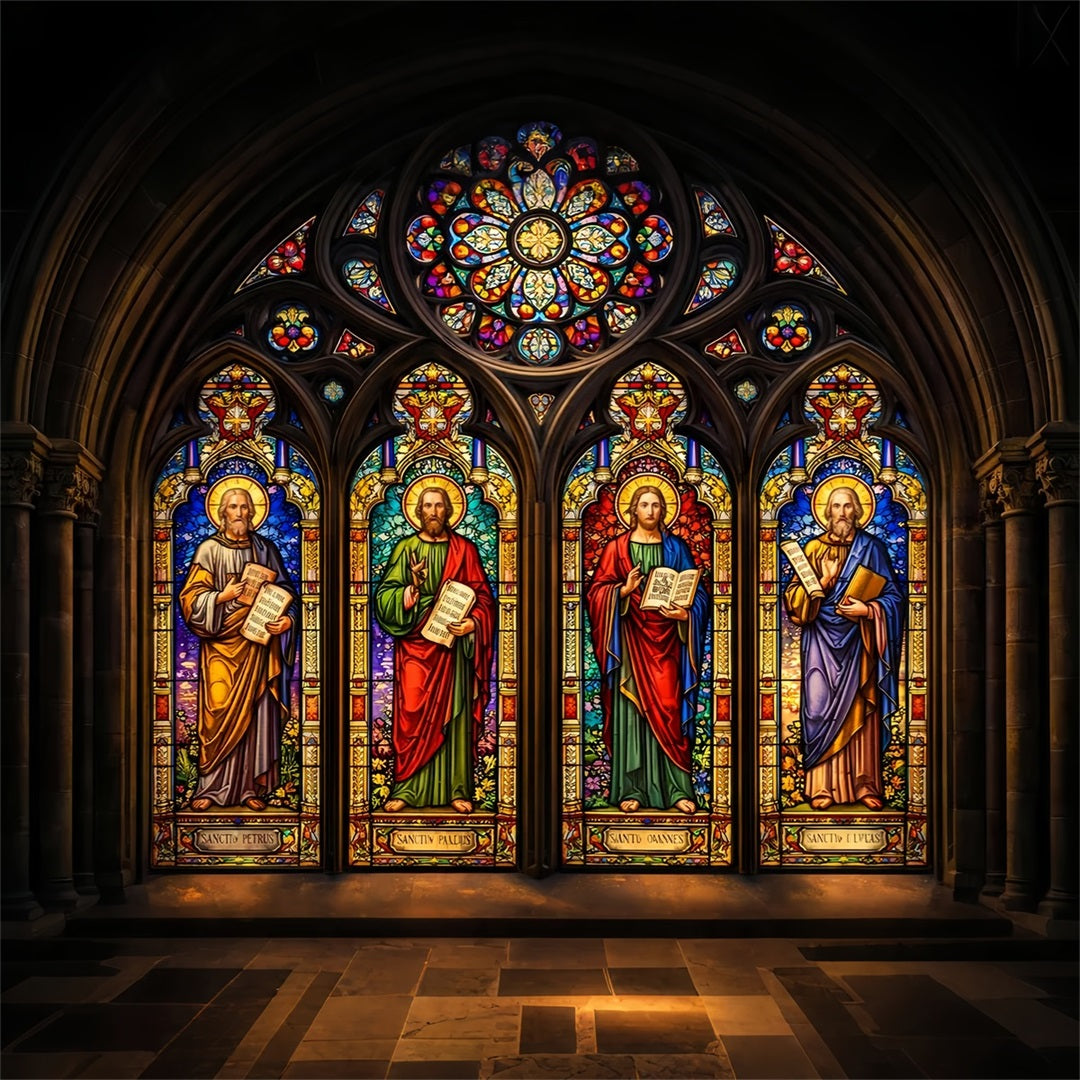 Church Easter Backdrop Ideas Saint Apostles Cathedral Glass Photo Backdrop For Easter UK LXX61-54