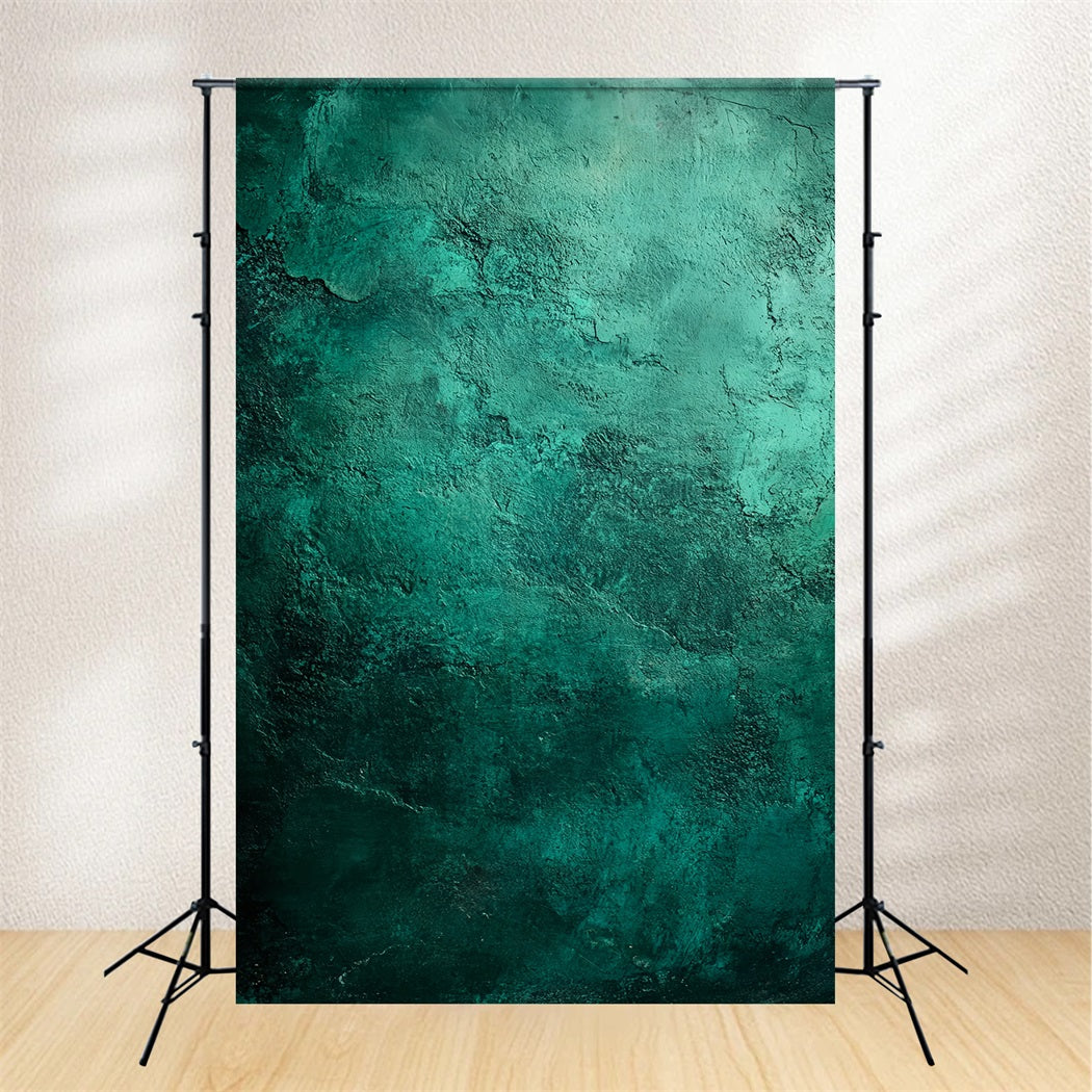 School Portrait Backdrop Emerald Aged Plaster Wall Dark Green Backdrop UK LXX61-8