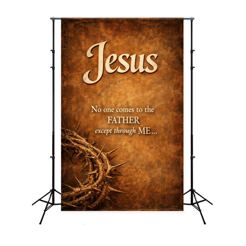 Easter Backdrop Ideas For Church Vintage Scripture Crown Thorns Art Easter Backdrop Photography UK LXX62-39