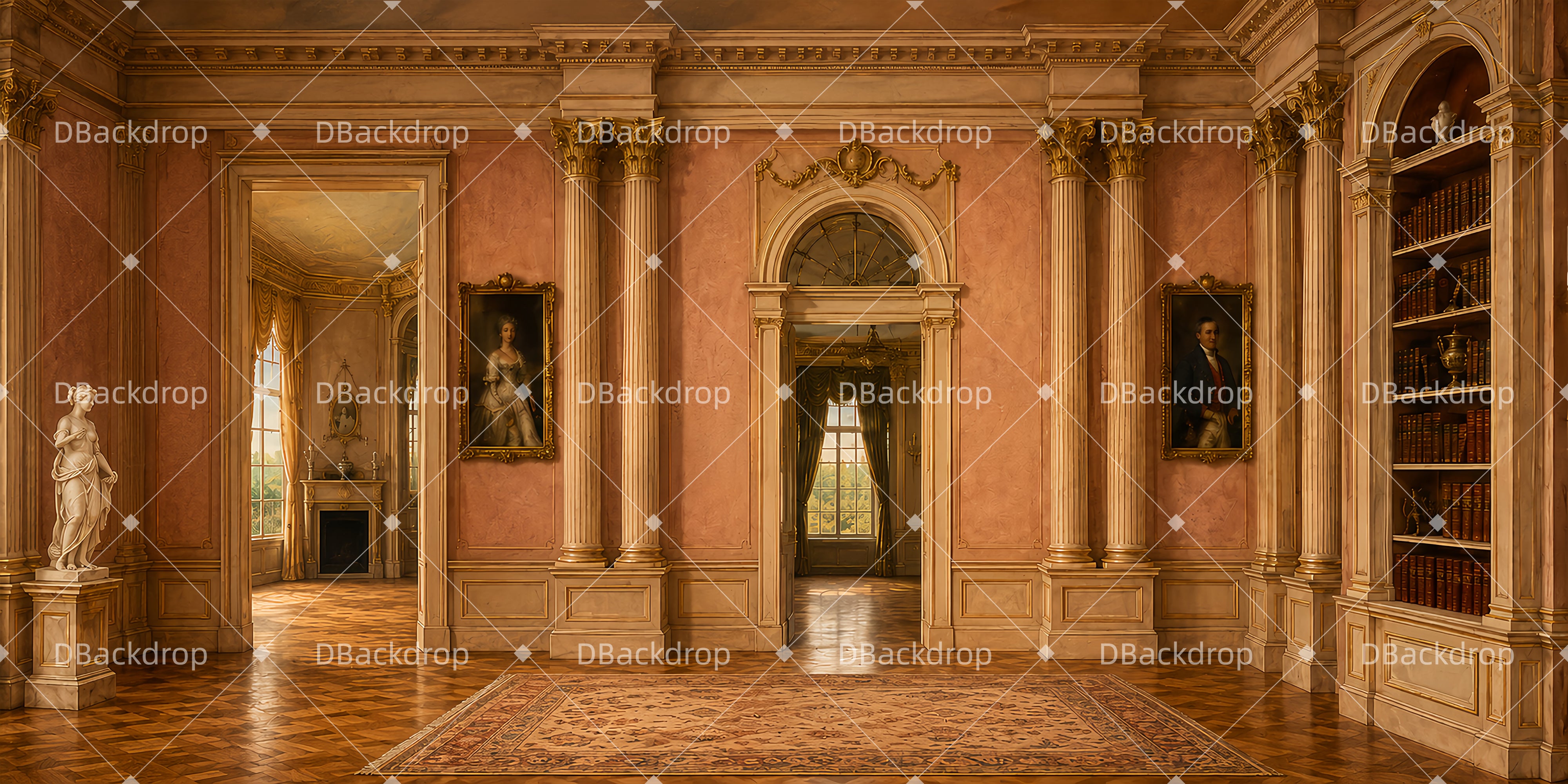 Performance Backdrops Victorian Banquet Hall Dance Recital Backdrops UK LXX65-T54