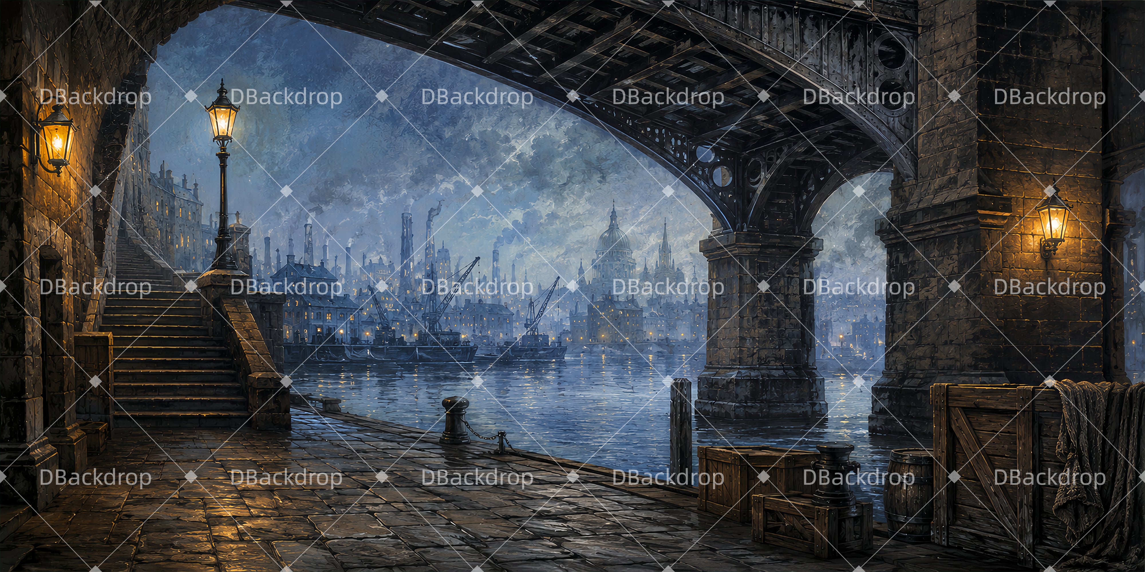 Movie Theater Backdrop London Riverside Wharf Stage Backdrops UK LXX65-T56