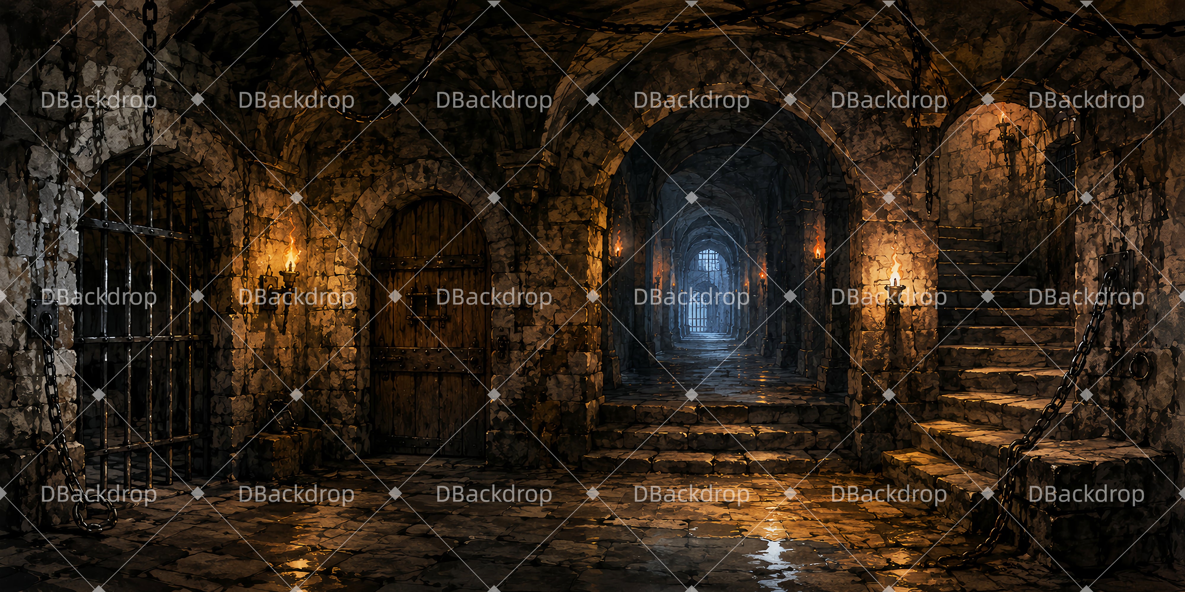 Theater Backdrop Dark Castle Dungeon Stage Backdrops For Sale UK LXX65-T67