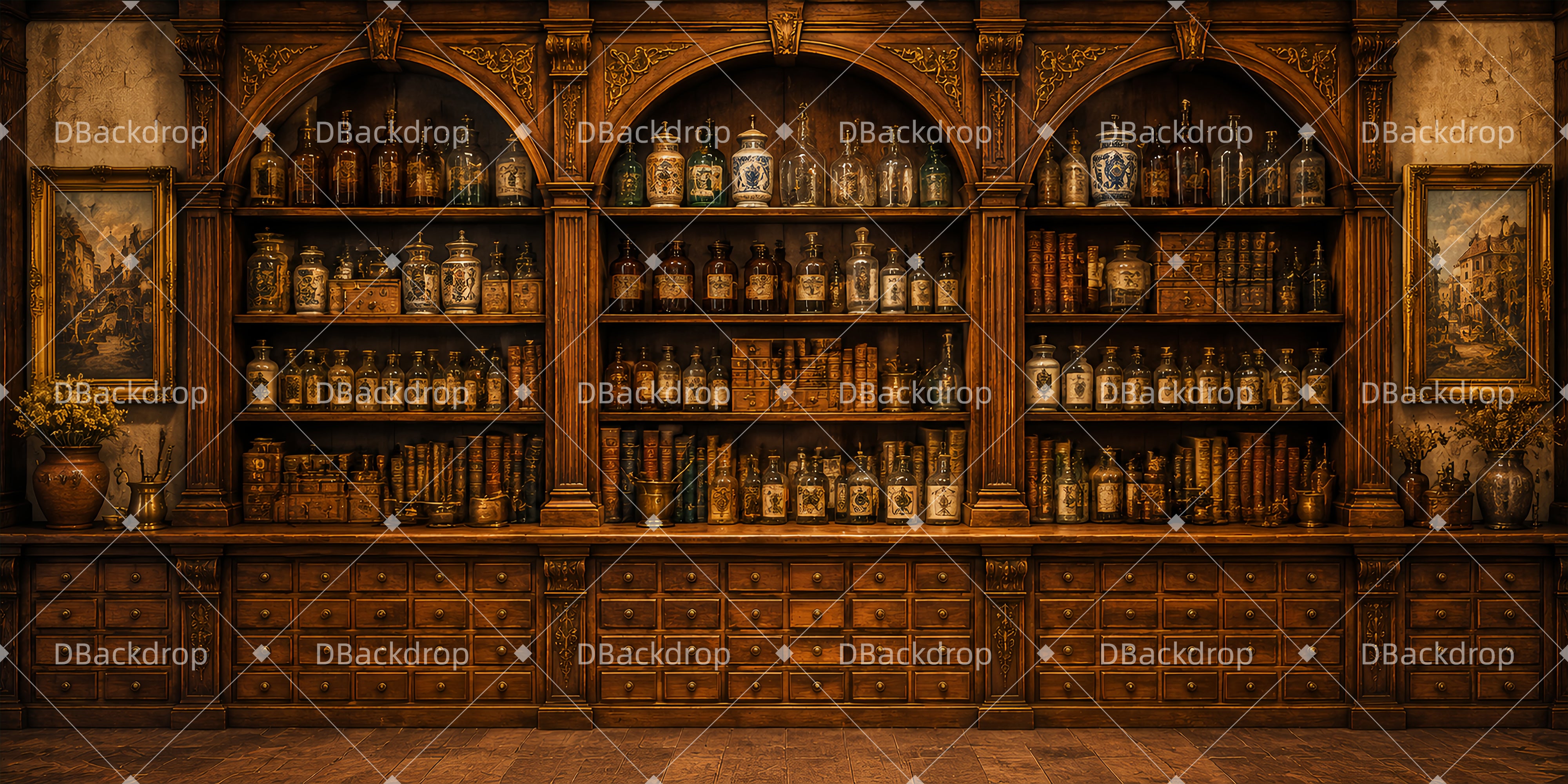 Stage Backdrop Ideas Vintage Apothecary Shop Theater Backdrops UK LXX65-T79
