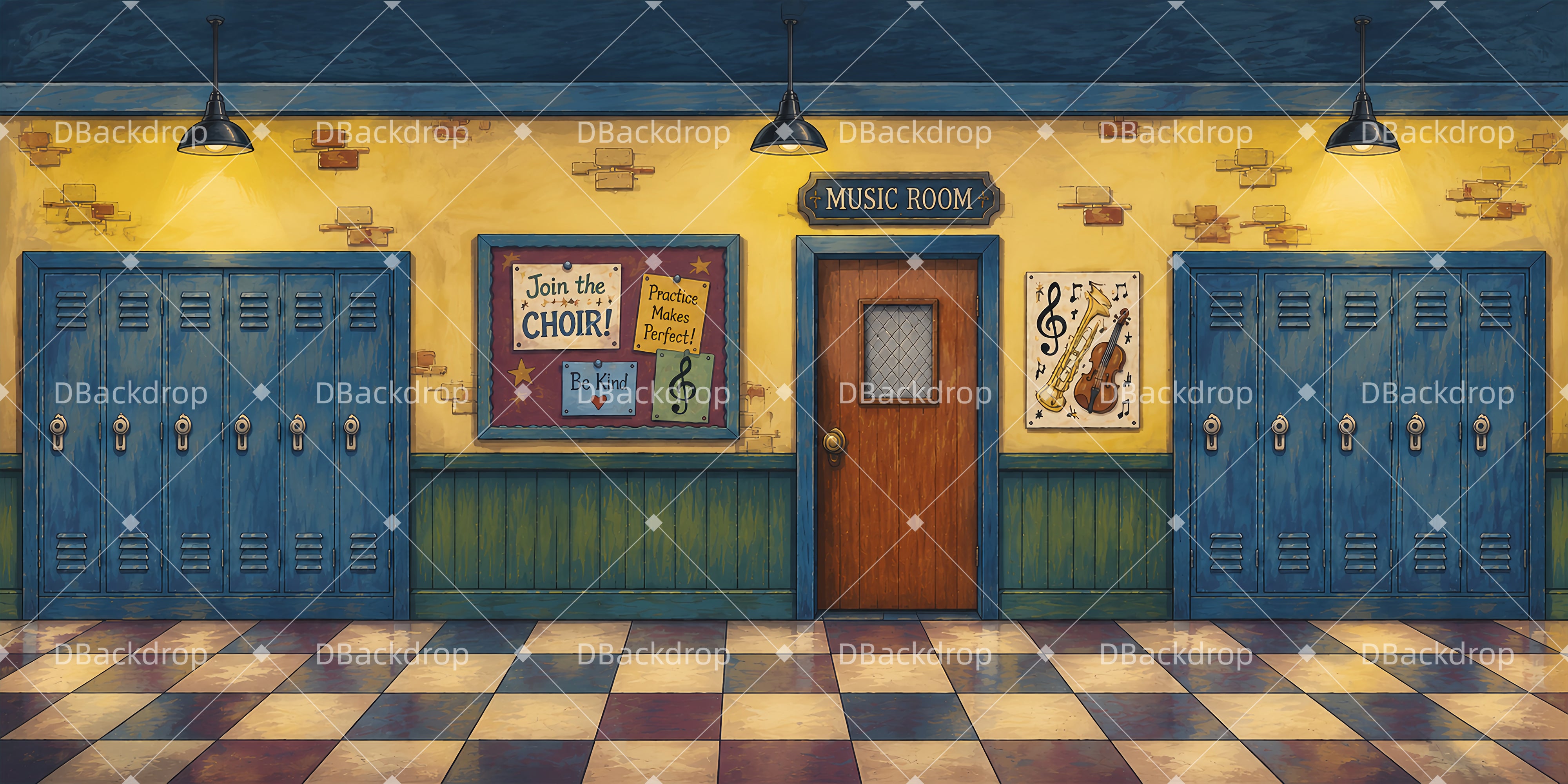 School Play Backdrop Music Room Hallway Stage Backdrop Ideas UK LXX65-T83