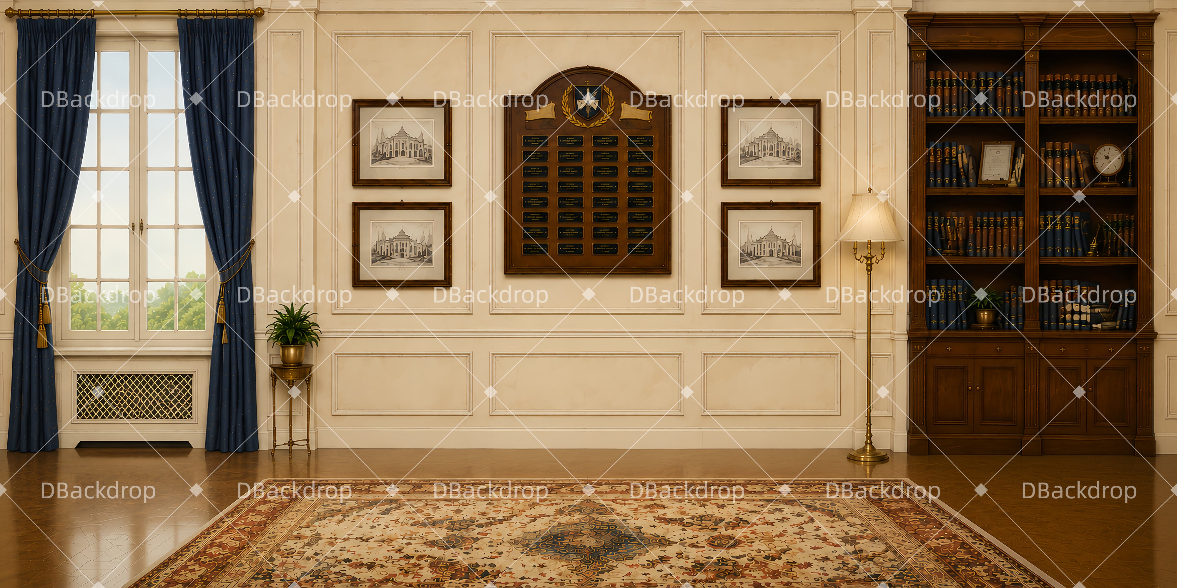 Theater Backdrop Headmaster Office Interior Performance Backdrop UK LXX65-T85
