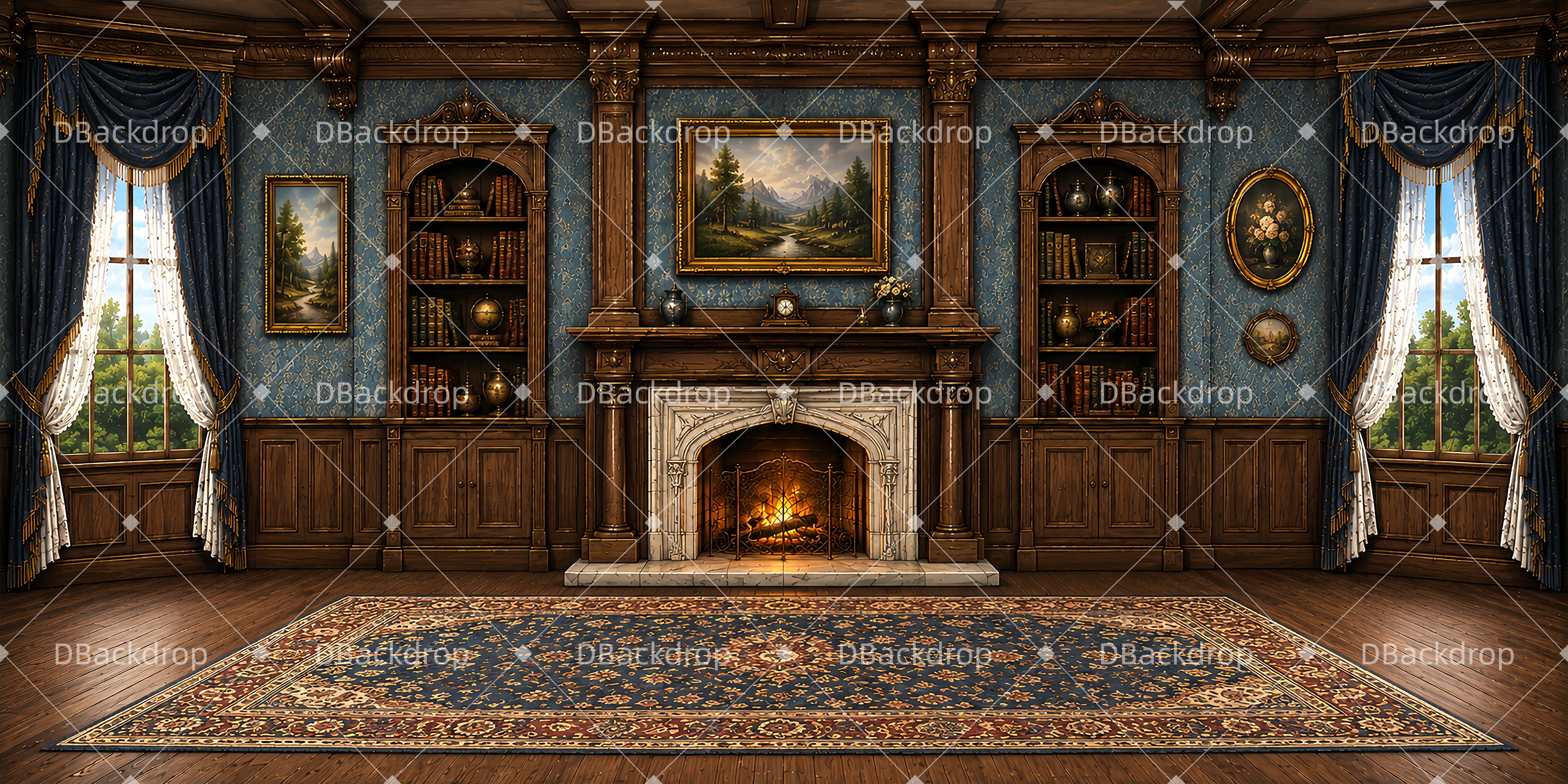 Stage Backdrop Ideas Mansion Living Room Performance UK Backdrop LXX66-T115