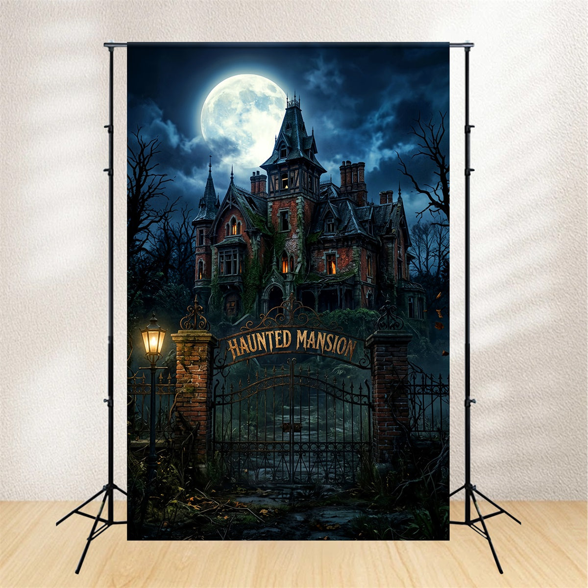 Skull Backdrop Moonlit Haunted Mansion Gate Disney Haunted Mansion Backdrop UK LXX67-242