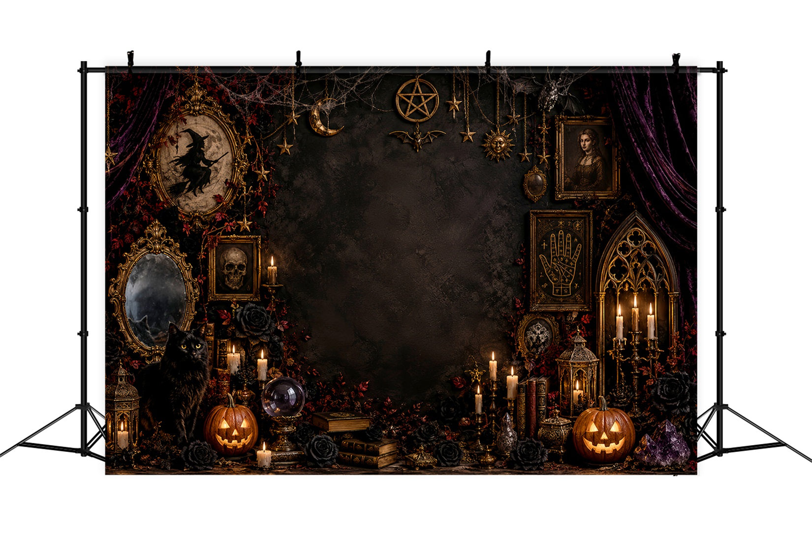 Witches Backdrop Gothic Occult Cat Altar Magic Backdrops UK LXX67-251