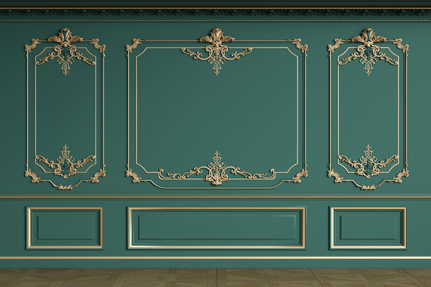 Classic Interior Wall with Moulding Backdrop UK M-71